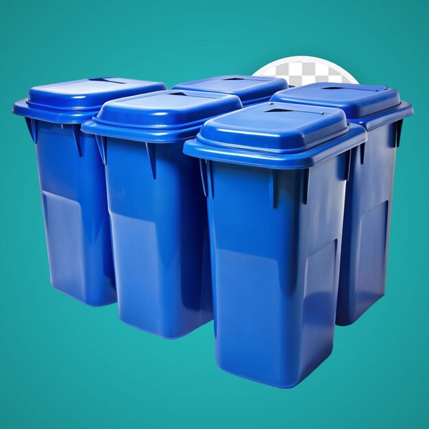 PSD wheelie bin isolated on white background