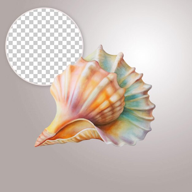 PSD whelk isolated on transparent background