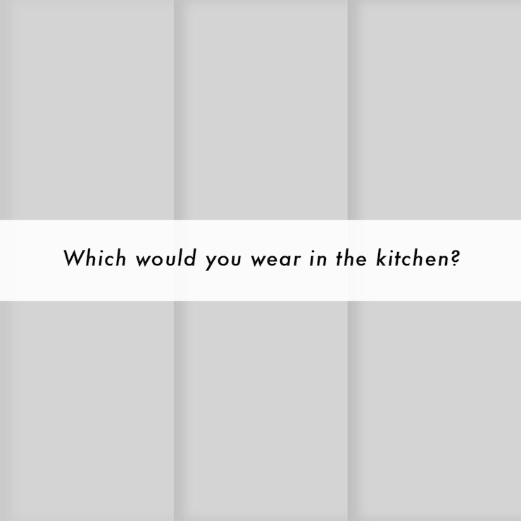PSD which kitchen items would you wear while cooking