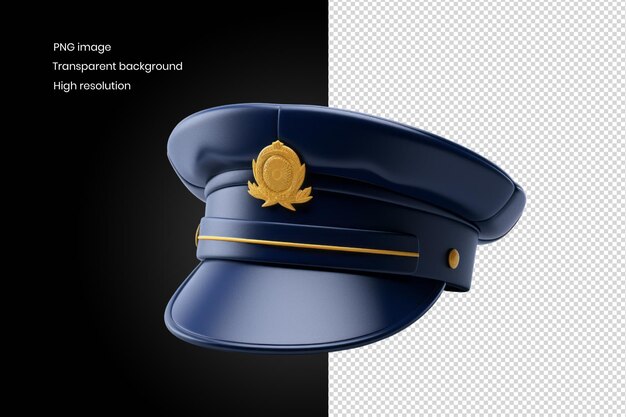 PSD Причудливое 3d полицейское искусство шляп