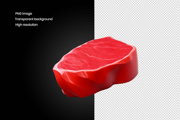 PSD 奇妙な3dレッドビーフ 可愛いスタイルのレンダリング