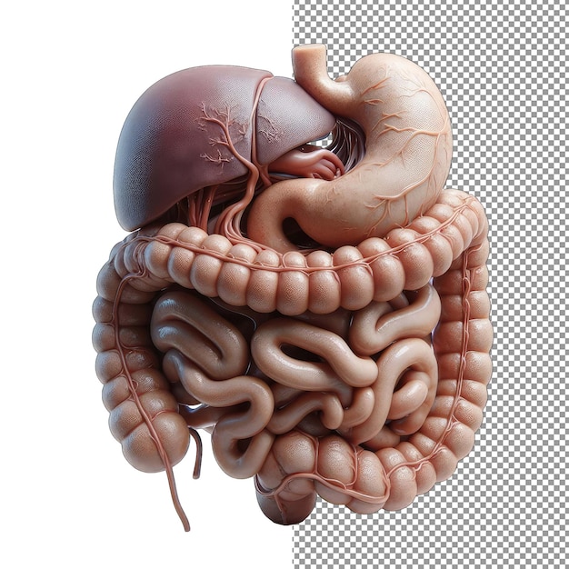 PSD 透明なキャンバスに描かれた気まぐれな生物学の 3d 臓器の喜び