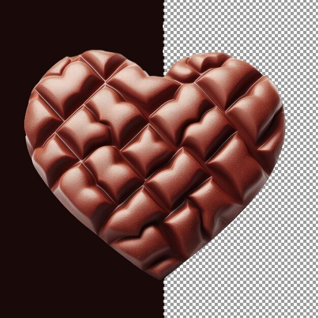 PSD whimsical chocolate heart composition png