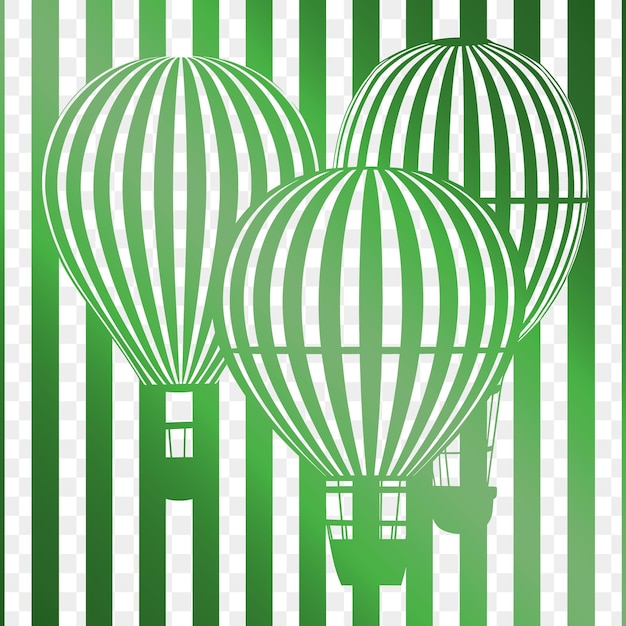 Причудливый воздушный шар cnc с полосатым рисунком и коллажем с рисунком рамки и чернил