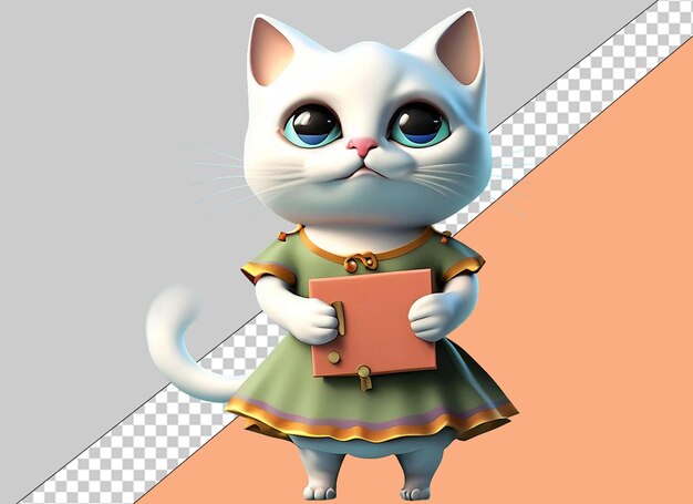 PSD 奇妙な読書 3d 動物