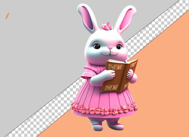 PSD whimsical reading 3d animals