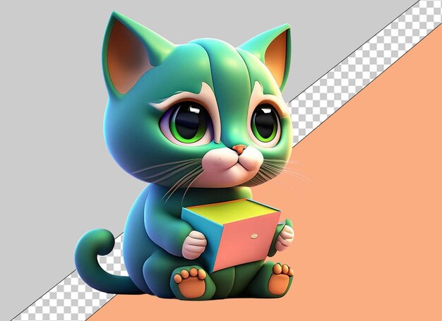 PSD whimsical reading 3d animals