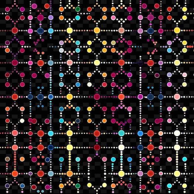 Whimsical style trellises pixel art met speelse vormen en creatieve textuur y2k neon item designs