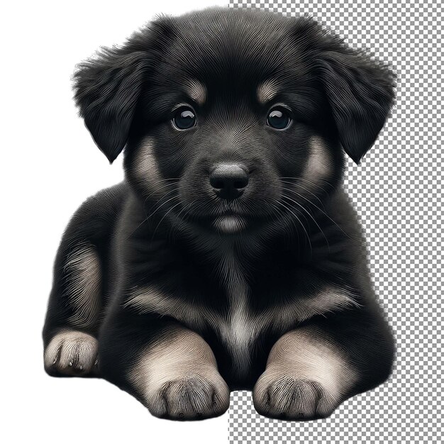 PSD whimsical woofs een png-portret van hondencreativiteit