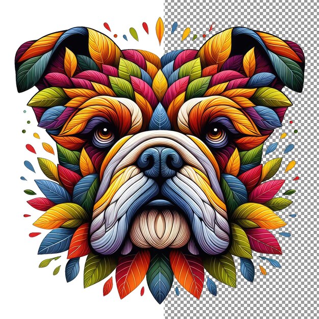 PSD whimsical woofs a png portrait of canine creativity