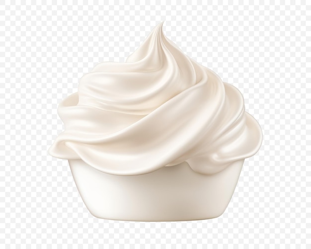 PSD whipped cream geïsoleerd.