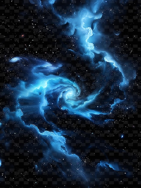 PSD whirling galaxy cloud con galassie vorticose e scintillante neon color shape decor collections