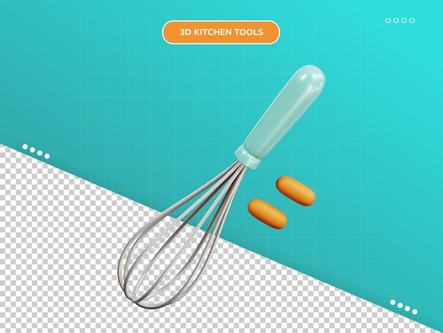 Whisk 3d icon