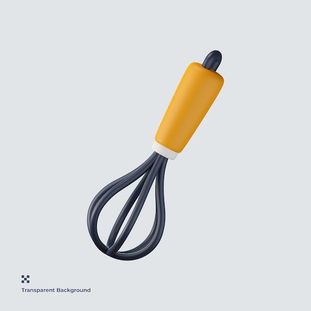 PSD whisk 3d illustration