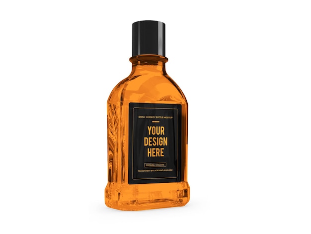 Whiskey Alcohol 3D Mockup Design Isolated