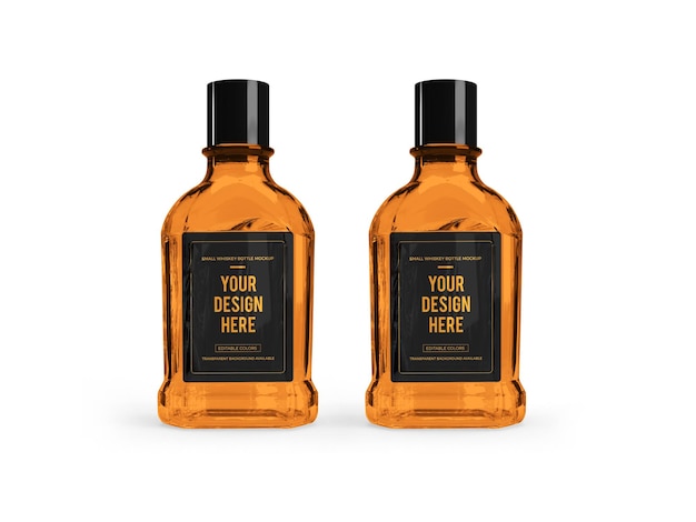 Whisky alcohol 3d mockup design