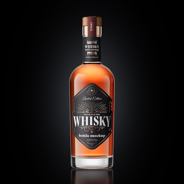 Whiskey Bottle Mockup - Premium Limited Edition Design