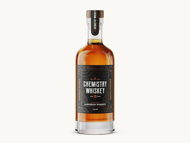 Modello di mockup di bottiglia di whisky