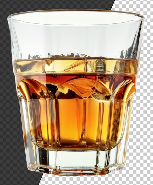 PSD whiskey in een gesneden kristalglas op een doorzichtige achtergrond png