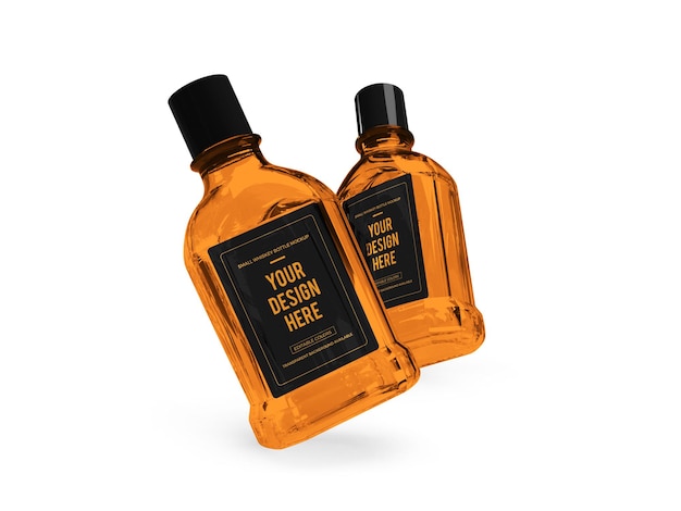 Whisky alcohol 3d mockup geïsoleerd