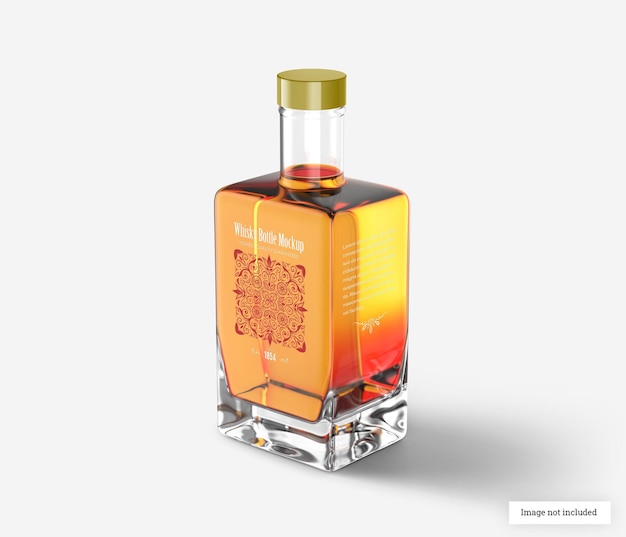 PSD mockup di bottiglia di whisky