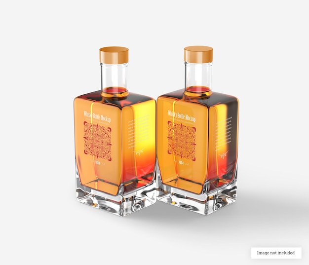 PSD mockup di bottiglia di whisky