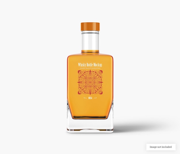 PSD mockup di bottiglia di whisky