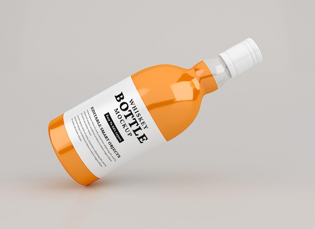 Whiskyfles mockup geïsoleerd