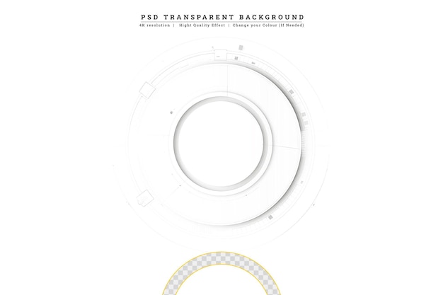 PSD Белый 3d-футуризм на прозрачном фоне