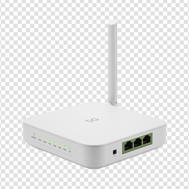 White 5G Wireless Router with Antenna for Home Network