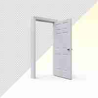 PSD ホワイト 6 パネル オープン ドア