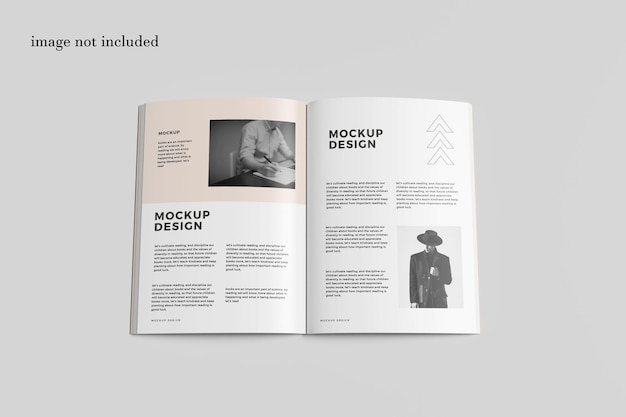 White a4 book mockup