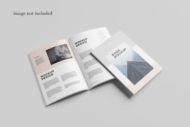 White a4 book mockup