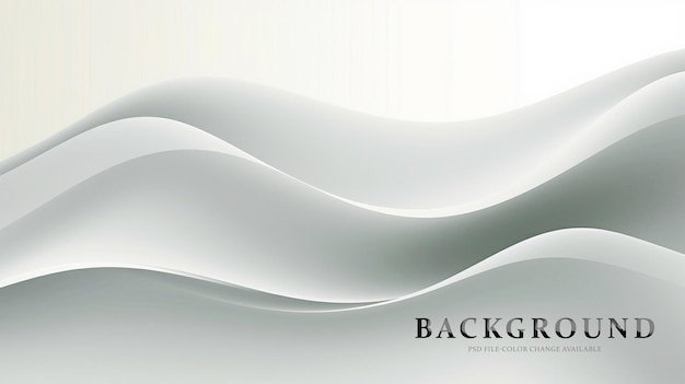 White abstract 3d waves background