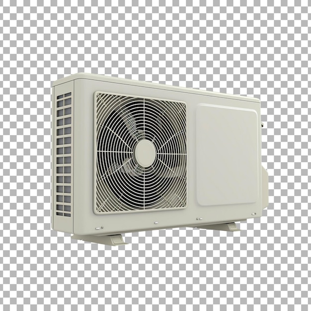 PSD a white air conditioner outdoor unit on a transparent background