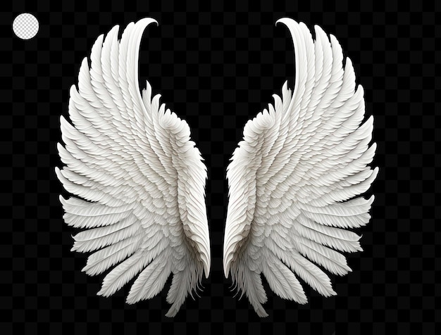 PSD white angel wing