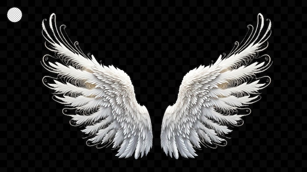 PSD white angel wing