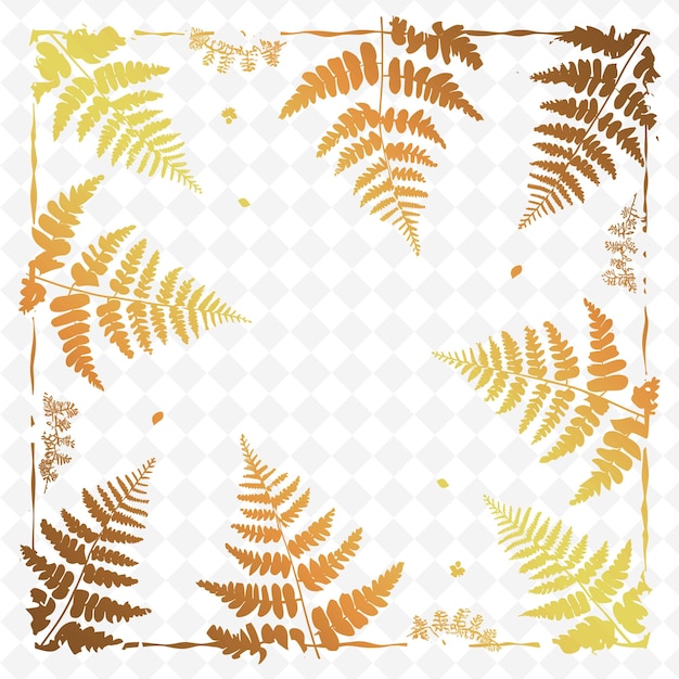 PSD a white background with a pattern of fern leaves