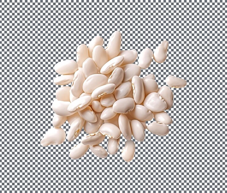 PSD 白色豆子在透明的背景上