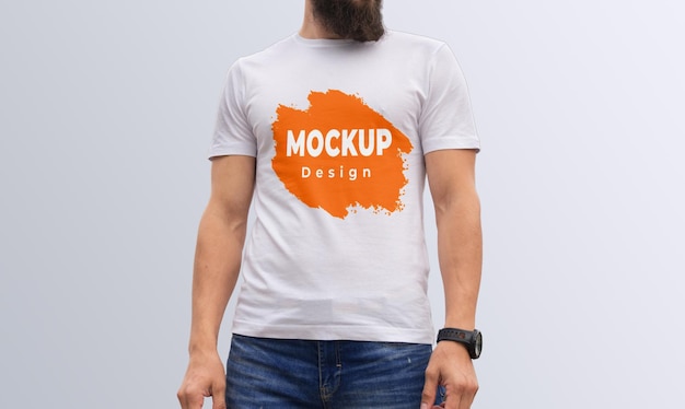 PSD white best tshirt mockup