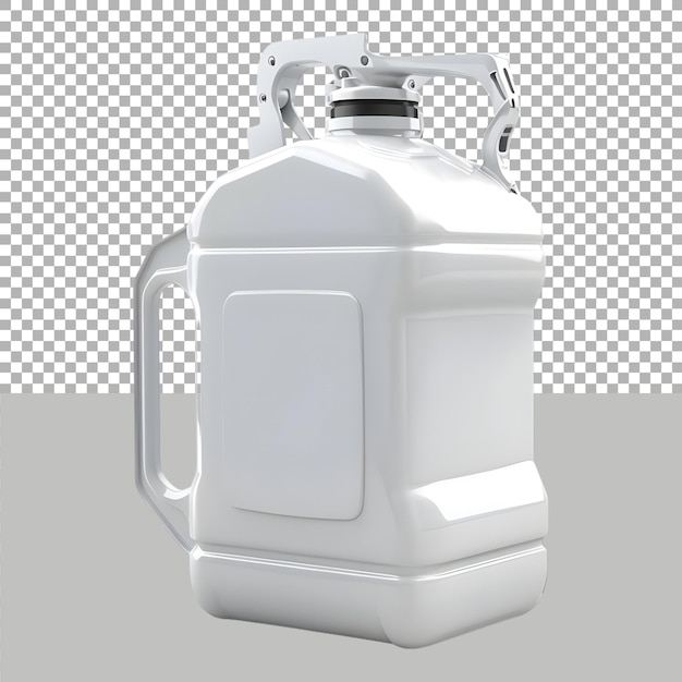 PSD white big plastic bottle on transparent background ai generated