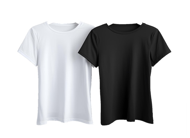 白と黒のTシャツのモックアップ 衣装 トランセレート背景 ジェネレーティブ アイ