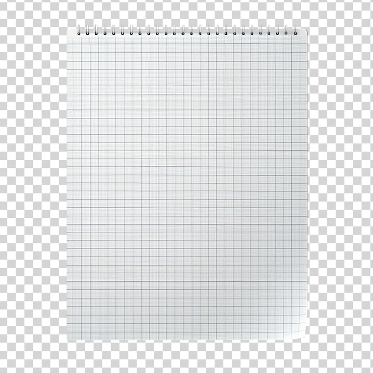 PSD white blank empty paper isolated on transparent background