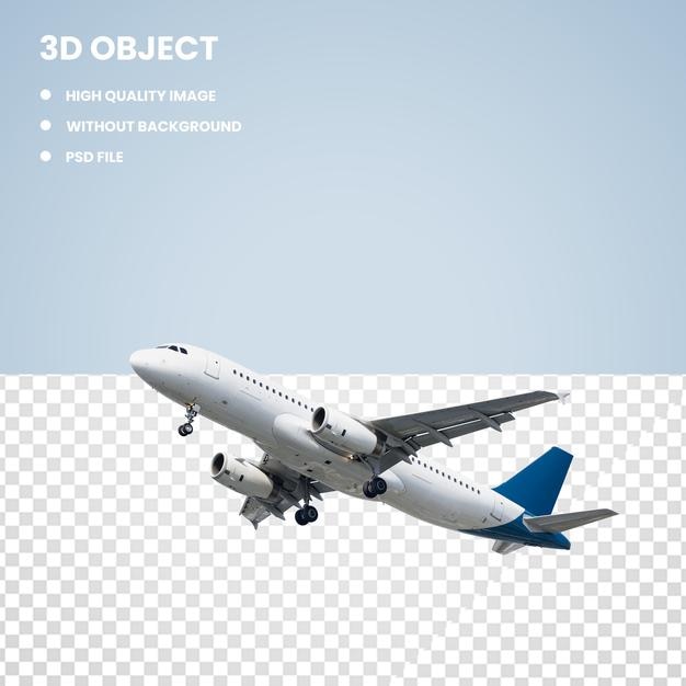 PSD white and blue airplane