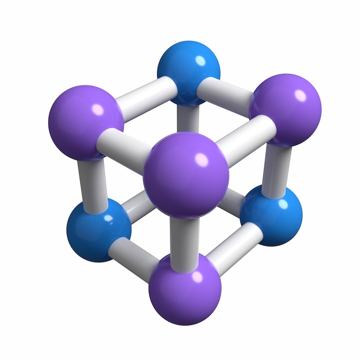 PSD a white and blue model of a molecular structure