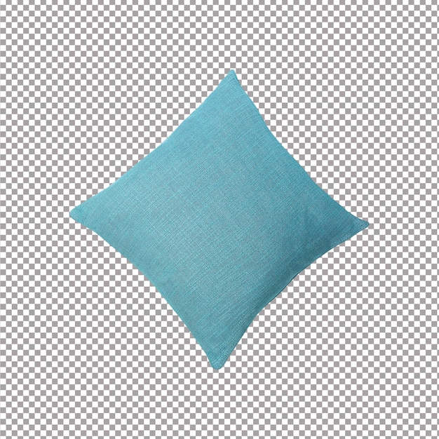 PSD white and blue pillows isolated on white