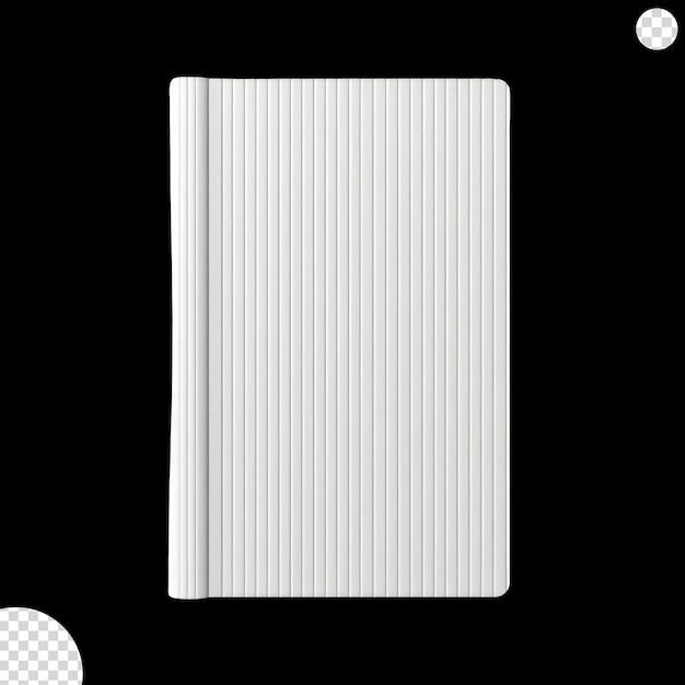 PSD white book cover png