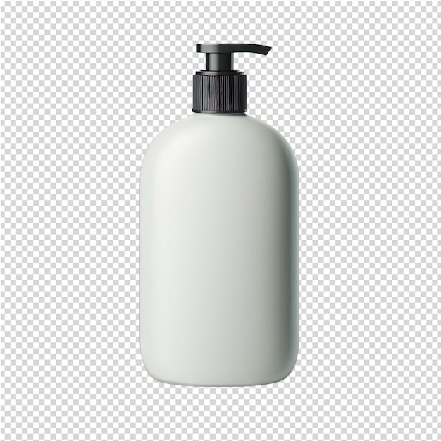 PSD a white bottle of spray with a black cap on it