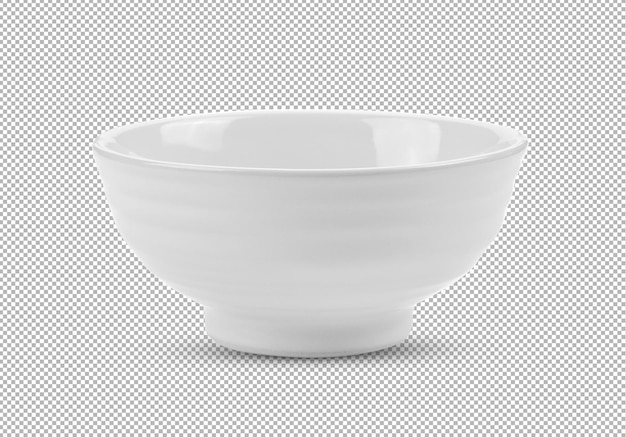 White bowl on alpha layer