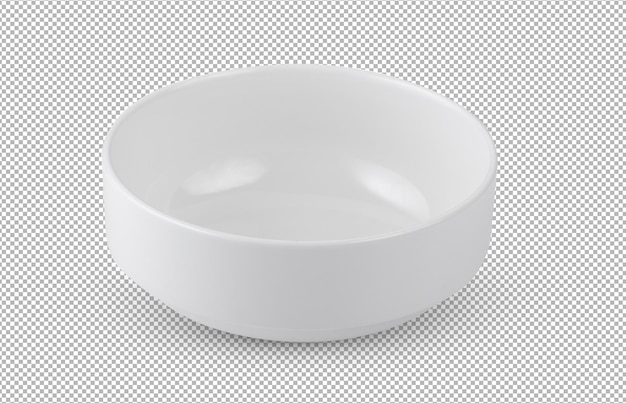 PSD white bowl isolated on alpha layer